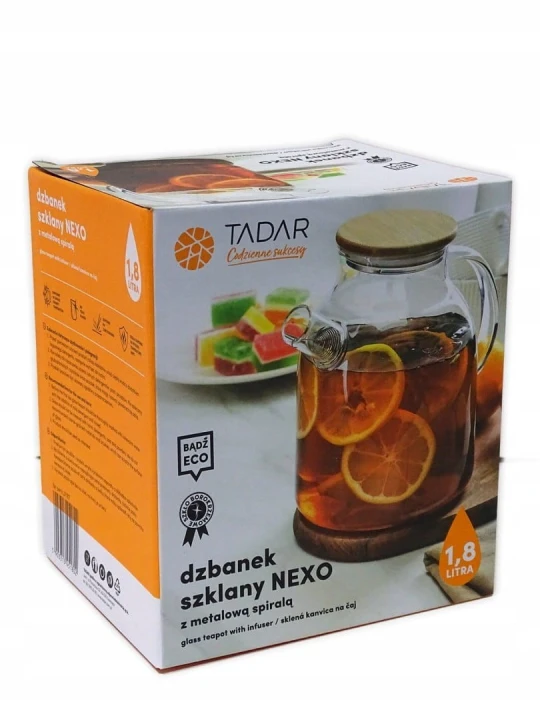 DZBANEK ŻAROODPORNY ZAPARZACZ DO KAWY 1,8 l NEXO + PODGRZEWACZ CERAMICZNY 3