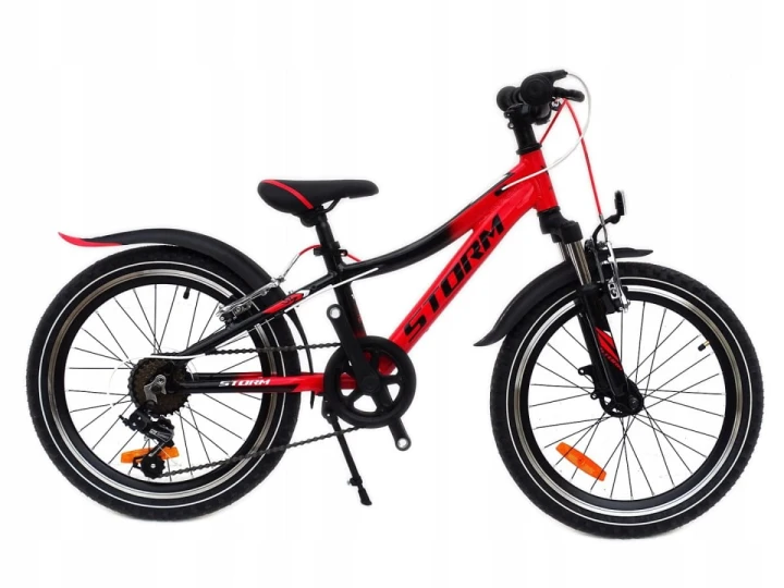 ROWER 20 RACER MTB AMORTYZOWANY SHIMANO ALUMINIUM CZARNO-CZERWONY +BŁOTNIKI 1