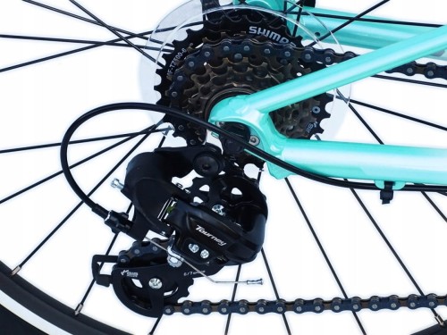 ROWER 24 QUEEN MTB AMORTYZOWANY SHIMANO ALUMINIUM RÓŻOWO BIAŁY 2