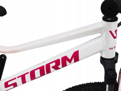 ROWER 24 QUEEN MTB AMORTYZOWANY SHIMANO ALUMINIUM RÓŻOWO BIAŁY TARCZOWE HAM 2