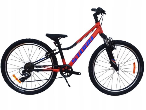 ROWER 24 RACER MTB AMORTYZOWANY SHIMANO ALUMINIUM POMARAŃCZOWO-CZARNY 1
