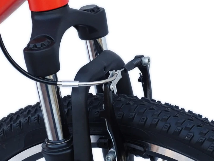 ROWER 24 RACER MTB AMORTYZOWANY SHIMANO ALUMINIUM POMARAŃCZOWO-CZARNY 4