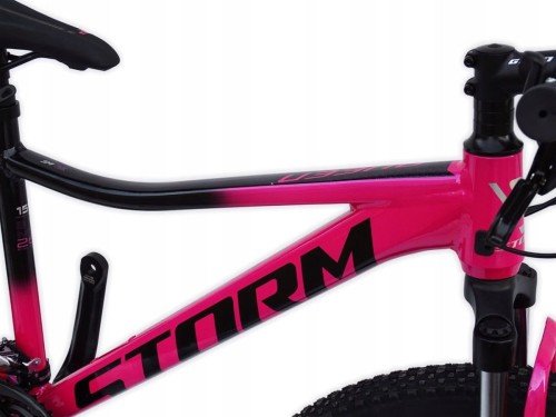 ROWER 26 STORM GÓRSKI MTB ALUMINIOWY QUEEN 1.0 15'' CIEMNY RÓŻOWO CZARNY 2