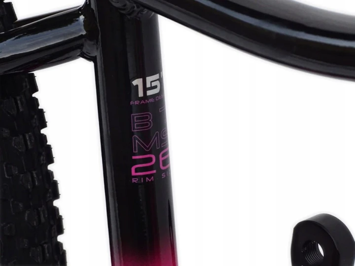 ROWER 26 STORM GÓRSKI MTB ALUMINIOWY QUEEN 1.0 15'' CIEMNY RÓŻOWO CZARNY 3