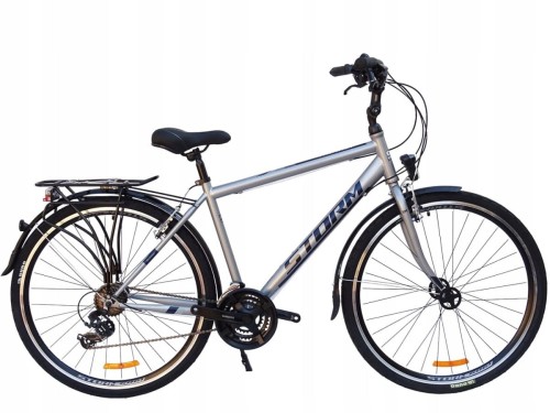 ROWER 28 STORM RUNNER TREKINGOWY 28 SREBRNY MĘSKI 19'' TURYSTYCZNY 1
