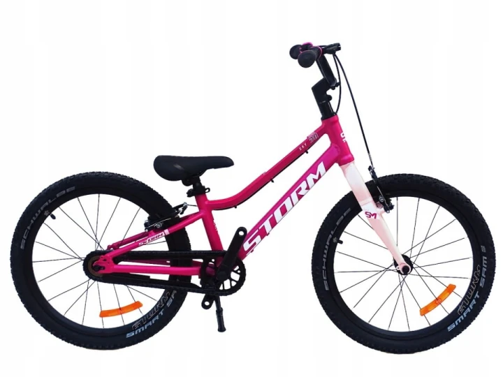 ROWER DZIECIĘCY 20 STORM SKY SUPER LEKKI 7,1 KG SUPER LIGHT RÓŻOWY MAT 1