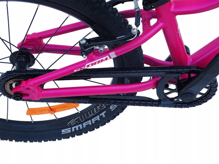 ROWER DZIECIĘCY 20 STORM SKY SUPER LEKKI 7,1 KG SUPER LIGHT RÓŻOWY MAT 4