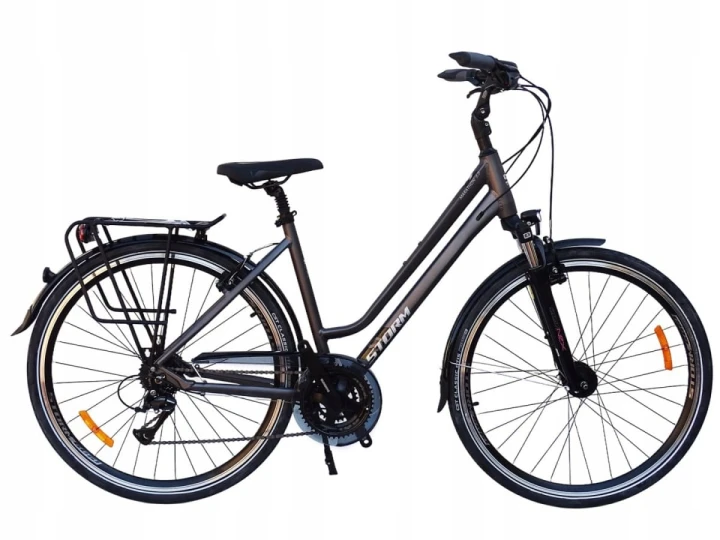 ROWER STORM MARATHON 6.0 DAMSKI RAMA 19'' TREKINGOWY GRAFITOWY ZŁOTY 1