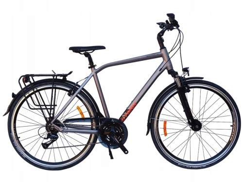 ROWER STORM MARATHON 6.0 MĘSKI RAMA 21'' TREKINGOWY GRAFIT ZŁOTY 1