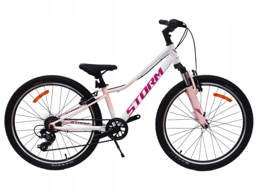 ROWER 24 QUEEN MTB AMORTYZOWANY SHIMANO ALUMINIUM RÓŻOWy BIAŁY 1
