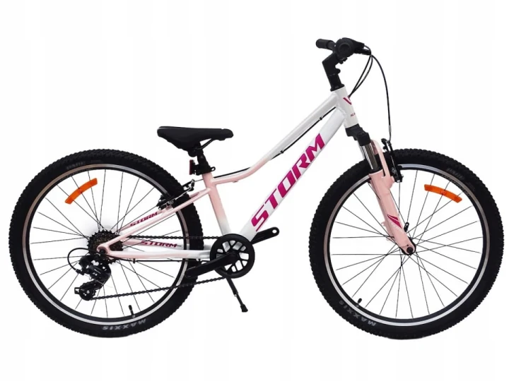 ROWER 24 QUEEN MTB AMORTYZOWANY SHIMANO ALUMINIUM RÓŻOWy BIAŁY 1