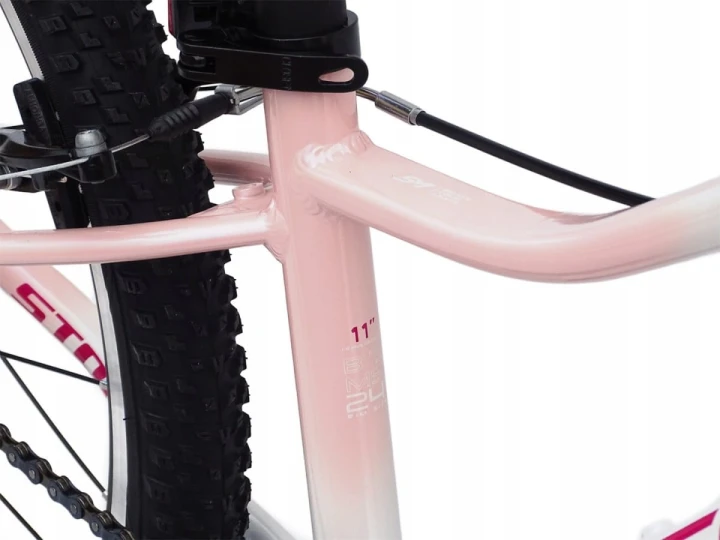 ROWER 24 QUEEN MTB AMORTYZOWANY SHIMANO ALUMINIUM RÓŻOWy BIAŁY 6