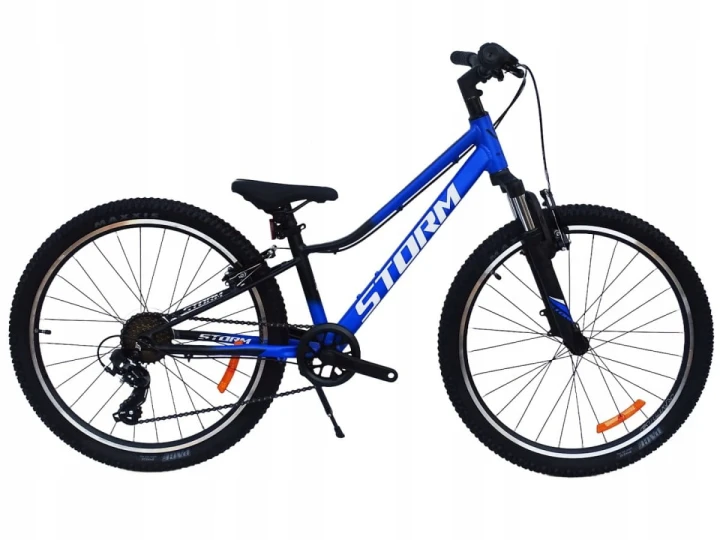 ROWER 24 RACER MTB AMORTYZOWANY SHIMANO ALUMINIUM NIEBIESKI RAMA 11'' 1