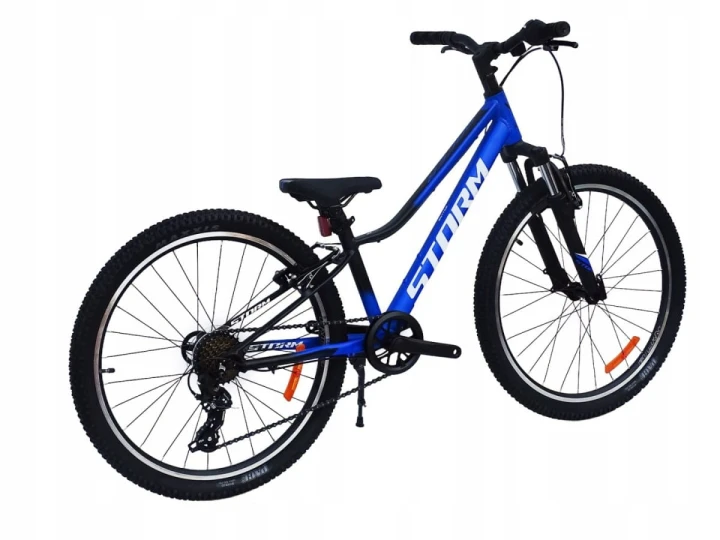 ROWER 24 RACER MTB AMORTYZOWANY SHIMANO ALUMINIUM NIEBIESKI RAMA 11'' 4