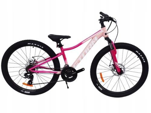 ROWER 26 STORM GÓRSKI MTB ALUMINIOWY QUEEN 1.0 13'' RÓŻOWY PUDER ZAMKNIĘCIE 1
