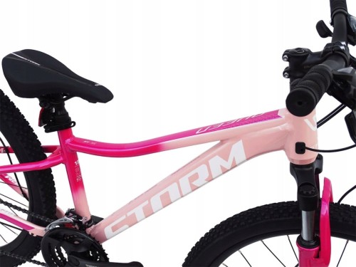ROWER 26 STORM GÓRSKI MTB ALUMINIOWY QUEEN 1.0 13'' RÓŻOWY PUDER ZAMKNIĘCIE 2