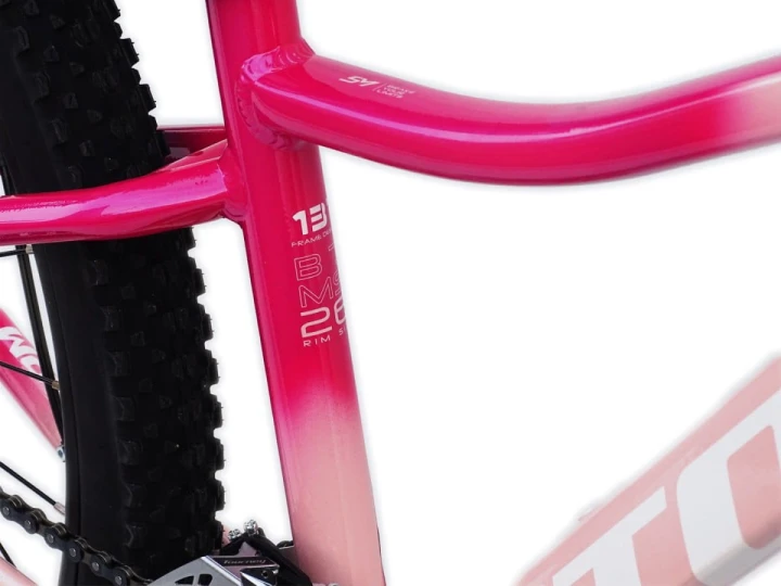 ROWER 26 STORM GÓRSKI MTB ALUMINIOWY QUEEN 1.0 13'' RÓŻOWY PUDER ZAMKNIĘCIE 3