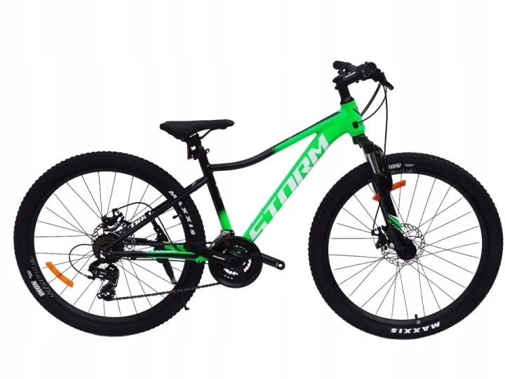 ROWER 26 STORM GÓRSKI MTB ALUMINIOWY RACER 1.0 15'' ZIELONO CZARNY+ZAMKNIĘC 1
