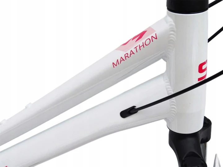 ROWER STORM MARATHON 1.0 26 ALUMINIOWY AMORTYZOWANY BIAŁY RÓŻOWY C 2