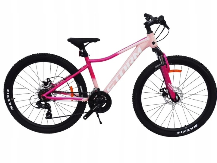 ROWER 26 STORM GÓRSKI MTB ALUMINIOWY QUEEN 1.0 15'' RÓŻOWY PUDER ZAMKNIĘCIE 1