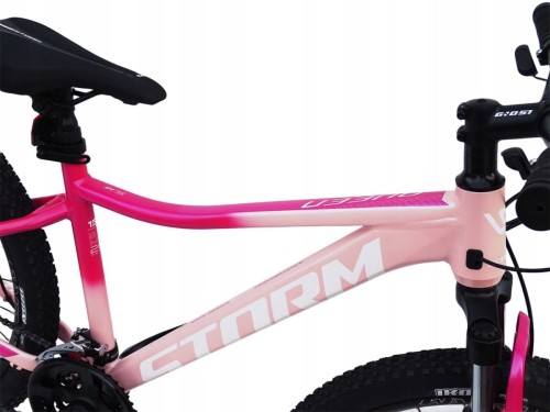 ROWER 26 STORM GÓRSKI MTB ALUMINIOWY QUEEN 1.0 15'' RÓŻOWY PUDER ZAMKNIĘCIE 2