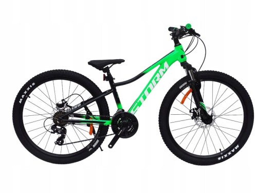 ROWER 26 STORM GÓRSKI MTB ALUMINIOWY RACER 1.0 13'' ZIELONO CZARNY+ZAMKNIĘC 1