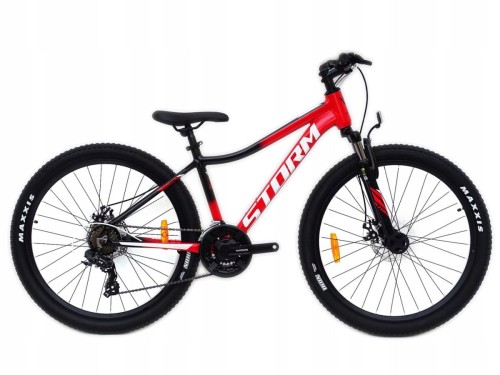 ROWER 26 STORM GÓRSKI MTB ALUMINIOWY RACER 15'' CZERWONY 2 X TARCZOWY AMT 1