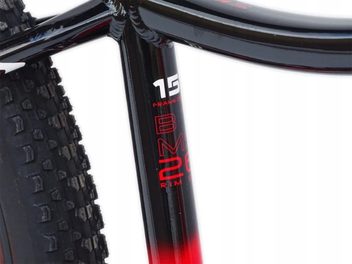 ROWER 26 STORM GÓRSKI MTB ALUMINIOWY RACER 15'' CZERWONY 2 X TARCZOWY AMT 3