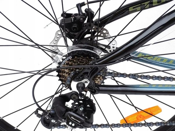 ROWER 26 STORM GÓRSKI MTB ALUMINIOWY RACER 15'' CZERWONY 2 X TARCZOWY AMT 5
